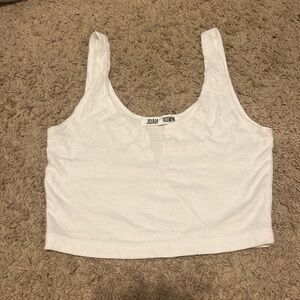 Joah Brown White Notch Tank Size S/M